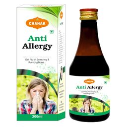 Chahak Anti Allergy Syrup, 200ml, for Relief from Sneezing & Running Nose (PACK OF 2) image 1