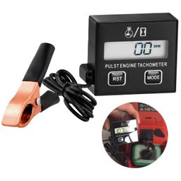 yeesport 30000RPM Digital Chainsaw Tachometer, Pulse Engine Tachometer with LCD Display, Simple Speedometer with Clamp Spark Plug Wire for Chinsaw, Cropper, ATV image 1