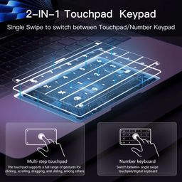 Nums The Smart Numeric Keyboard for MacBook Air 15'' 2024 M3/M2, A2941, Touchpad Protector，2-in-1 Touchpad with Numeric Keypad image 2