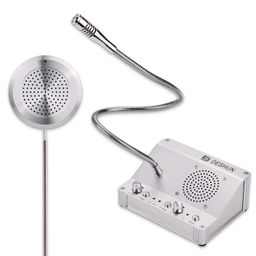 DESHUN Window intercom, Window Speakers, Dual-Way Window Counter intercom Microphone, for The Business/Bank/Office/Hospital/Station/Catering/Ticket Window to Provide Communication Solutions image 1