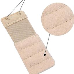 begorgeous Women's 2 Hooks - 3 Eye Bra Hook Extender with Extra Elastic (Black, White, Beige) -Combo of 3 image 4