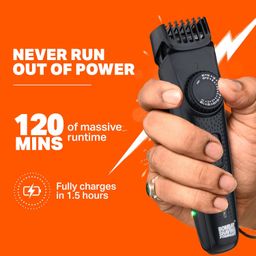 Bombay Shaving Company Beard Trimmer For Men, 2X Fast Charging, USB Type C, 2 Yr Warranty, 120Min runtime, Hair Trimmer, Shaving Machine, Cordless Beard, 38 length Settings(Black) image 4