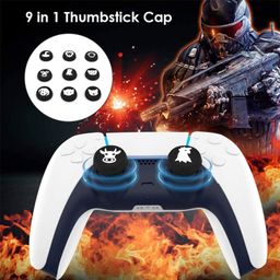 New World 9 Pcs Animal Design Thumb Grip Caps for DualSense wireless controller PlayStation5, Soft Silicone Joystick Cap for PS5, PS4, Xbox Series X/S, Xbox One Controller image 4