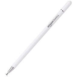 Amazon Basics Capacitive Stylus Pen for iOS and Android Touchscreen Devices, Fine Point Disc Tip, Lightweight Metal Body with Magnetic Cover, (White) image 1
