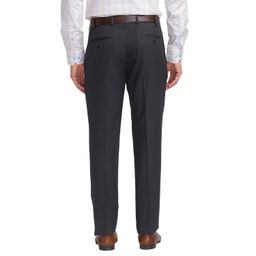 park avenue Men's Poly Viscose Blend Checks Pattern Smart Fit Flat Front Formal Trouser image 4