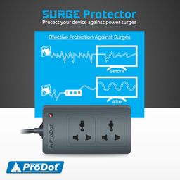 ProDot Power Spike Guard, Strip Surge Protector with Master Switch and 1 Outlets with 2 USB, Heavy Duty Extension Cord for Home, Office, Travel & Phone Charging Bricks (2.5 Meter) image 4