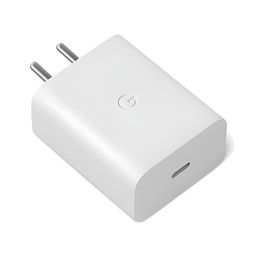 shoqu Google 30W Original Type C Fast Charging Power Adapter for Google 9A/ 9 Pro XL/9 Pro/8 Pro/8/8a,7 Pro/7/7A, Pixel 6a, Tablet/Chrome Books & Other USB C Devices Quick Charger Support - 30 watt, White image 1