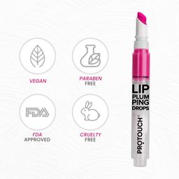 PROTOUCH Glossy Lip Plumping Drops - Volumizing Lip Gloss With 8-Hour Plumping Effect - Vegan Formula With Caffeine & Grape Seed Extract - Pouty Pink image 5