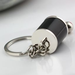 maycom Creative Auto Part Model Six-speed Manual Transmission Shift Lever Keychain Keyring Key Chain Ring Keyrings Keyfob (Black) image 5