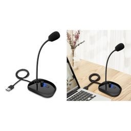 GMBYLBY USB Wire Microphone Speech Mic Stand Gooseneck Holder USB Desktop Microphone Notebook Computer for PC Computer Conference Condenser Microphone image 2