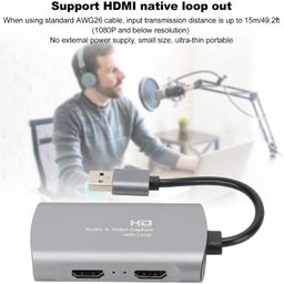 Microware Video Capture Card, 1080P Audio Video Capture Card HDMI/F to HDMI/F+ USB2.0/M Support Local Loop Out (Z31) image 4