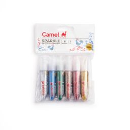 camlin Camel Kokuyo Sparkle Color - 5Ml Each, Multi Finish, 6 Shades image 1