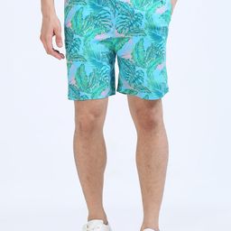 gloryboyz Men’s Viscose Regular Fit Hawaiian Tropical Printed Drawstring Inner Elastic with String Knee Length Mid-Rise Pockets Summer Beach Casual Shorts image 2