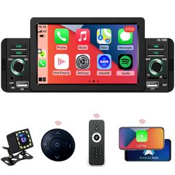 ssxie car Radio Stereo 5inch Signal din Upgrade,Support Wireless Carplay and Wired Android Auto,Wirelss Steering Wheel Control,Bluetooth,FM Radio Video and Audio Player image 1