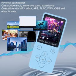 ciciglow MP3 Player MP4 Player, HiFi Lossless Music Player with Bluetooth 5.0, 1.8 Inch Color Screen Portable Video Music Player with Electronic Book, Supports Expanded Up to 128GB (Blue) image 4