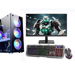KRYNORCXY Desktop PC – Core i5-2400, 16GB RAM, SSD, GT 730 4GB Graphics, 19" LED Monitor, RGB Cabinet & Keyboard, Windows 10 Pro and WiFi-Ready to Play (256GB SSD) image 1