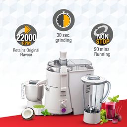 Sujata Powermatic Plus 900 Watts Juicer Mixer Grinder | 22000 Rotations Per Min | 90 Minutes Continuous Running | 2 Versatile Jars 1750 ml and 1000 ml image 3
