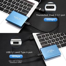 Club Bollywood®Ssd USB 3.1 External Solid State Drives Hard Disk for Pc Laptop 500Gb Blue| Drives, Storage & Blank Media |• Computers/Tablets & Networking|1 Pcs Solid State Drive image 2