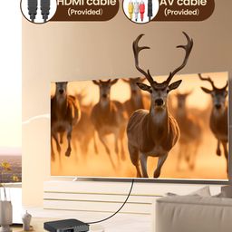 DESOBRY Mini DVD Player for Smart TV, Plays All Regions & Formats, 1080P HDMI & AV Output, USB/TF Card Input, Black image 2