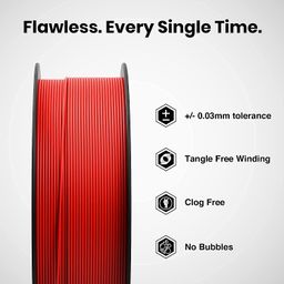 robodo Red PLA Plus 3D Printer Filament 1.75mm, 3D Printing Filaments 1 kg Spool, Dimensional Accuracy +/- 0.02 mm image 3