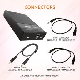 amazon basics UPS for WiFi Router Modem Set top Box Devices. Supports 12Vdc-2.5A Fiber Routers. Backup Upto 3 Hours, Current Surge & Deep Discharge Protection (Black) image 3