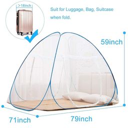 Freshwind Mosquito net for Double Bed King Size Macchardani for Queen Size Bed Suitable for 6x6 and 6.9x6.9 feet Foldable with Storage Bag – 6x6 – Assorted Colour image 4