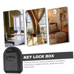 nhcdfa Lock Box, Key Lock Box, Easy to Use Locker Storage Box with Lock Wall Mounted Storage with Code Password Security Lock for Outside House Key Car Keys image 4