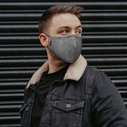 oxiclear Handloom Linen Anti-Pollution Face Mask, 3-Layer Super Breathable, Washable & Reusable image 5