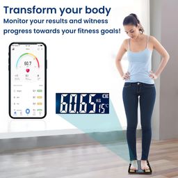 ant esports ANT Zigma Smart Digital Weighing Machine with App, Bluetooth BMI Monitor, Tracks 12 Body Metrics, Large Display, 30M Warranty – Black image 5
