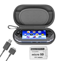 Skywin Kit for PS Vita - Carry Case, Charging Cable, and Micro SD Memory Card Adapter Compatible With PS Vita 1000/2000 3.6 or HENkaku System image 1