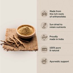 Neuherbs Ashwagandha Powder - 100 Gm | Ayurvedic Support for Stress Relief, Mental Calmness & Anxiety Issues | Support Strength & Energy | Certified image 3
