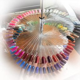 COSLUXE False Nail Practic Tips Nail Color Display, Nail Art Color Chart Display Stand Spiral False Nails Display Shelf Practice Tools For Solon Nails Polish Gel Show (120 pcs, Natural) image 4