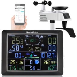 ACMUST WiFi Weather Station with 8.3-Inch Large Display, Wireless Indoor Outdoor Monitoring System, Digital Thermometer, Humidity Meter, Wind Speed Sensor, Rain Gauge, Remote Temperature image 1