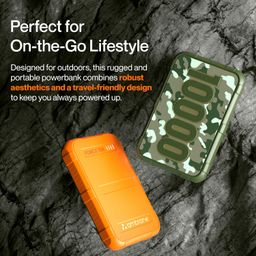 Ambrane 10000mAh Rugged, Slim & Compact Powerbank, 22.5W Fast Charging, USB & Type C Output, Power Delivery, Quick Charge for iPhone, Android & Other Devices (Force 10k, Orange) image 5