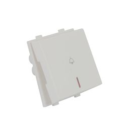 Anchor by Panasonic Penta Modular 2 Module 6A Bell Push Switch with Neon Indicator, Durable and Stylish Design for Homes and Offices, White Doorbell Switch (65066-1) image 2
