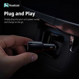 Roadcast Wireless GPS Tracker for Car with 1 Year Free Pre Recharged Sim + (Android & iOS) App | Car Charger with Dual USB Ports | Compact Design | Real-time Location | Geo-Fence image 5