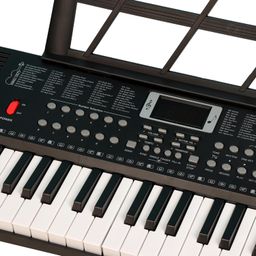 Intern INT-KB-6101, 61 Keys Touch Response Portable Piano Keyboard with Microphone and 5V DC Power Adapter (Black) image 3