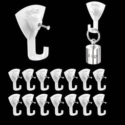 jinka Hooks (15 Pieces) Wall Hooks for Hanging Keys, Clothes, Utensils, Bags and Planters. Holds Upto 5kgs Wall Hooks for Hanging Strong -15 Pieces Packet (Wall Hook) image 1