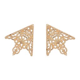 to the nines Golden Triangular Collar Pins image 1