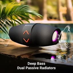 ZEBRONICS Sound Feast 55, Portable Bluetooth Speaker, 14 Watts, 20 Hours Playback, Dual 5.7 cm Drivers, Dual Passive Radiator, Call Function, RGB, Bluetooth v5.3 | TWS | USB | mSD | AUX, Deep Bass image 3