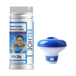 ujeavette Chlorine Tablet Slow Dissolving Durable for Swimming Pool Care Fish Pond image 1