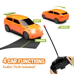 Gooyo GY-338CH Rechargeable Remote Control Car Toy | Orange Color, Power Source: Lithium Rechargeable Battery for Car (Included) & 2xAA Battery for Remote Controller (Not Included) image 3