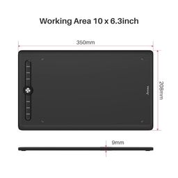 Artisul M0610Pro 10X6Inch Graphics Drawing Tablet With 8192 Levels Battery-Free Stylus,8 Express Keys, Colorful Breathing Light, Compatible With Windows Macos Android Black image 3