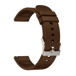 MELFO Smart Watch Strap Compatible with Fossil Q Marshal Gen 2 Soft Silicone Strap - Brown image 1