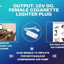 bahunami AC to DC Power Adapter Converter | 220V to 12V-10A-120W | Car Cigarette Lighter Socket Charger with Pipe | Suitable for Digital Car Air Compressor & Home Use (White) image 3
