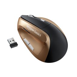 amazon basics Ergonomic Mouse Wireless Vertical Mouse Rechargeable Silent Mice 2.4G Optical USB Mouse, DPI 1000/1200/1600 image 1