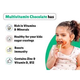 Little Joys Multivitamin Chocolate For Kids 2+ years | 30 Multivitamin Chocolates | No White Sugar & No Preservatives | Sweetened With Jaggery | Vitamin B12, D2, B9, E, Iron, & Zinc image 3