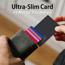 Eelexa Wallet Tracker Card, Rechargeable Thin Wallet Finder, Works with Apple Find My (iOS Only), Item Finder for Luggage Tags, Passports, Phone, IP67 Waterproof image 2
