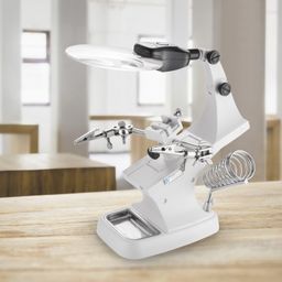 Wagela LED Light Helping Hands Magnifier Soldering Station - 2X 4X USB Lighted Hands with Watch Repair Tools Kit Clamp and Alligator Clips - for Soldering, Assembly, Repair, Modeling,Crafts image 4
