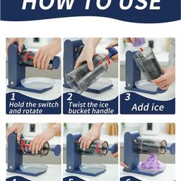 istara Snow Cone Machine Electric - Shaved Ice Maker Bundle with Ice Cube Tray for Ice Cream Snow Cone Smoothie for Home, Outdoor and Commercial Use image 4